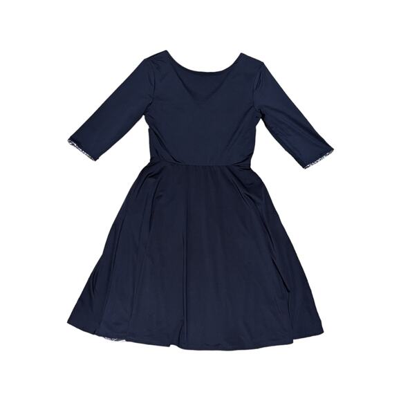 Betabrand Round Trip Reversible Dress Purple Four Way Half Sleeve Womens Small - Picture 4 of 6